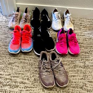 Seven pairs of Nike running shoes